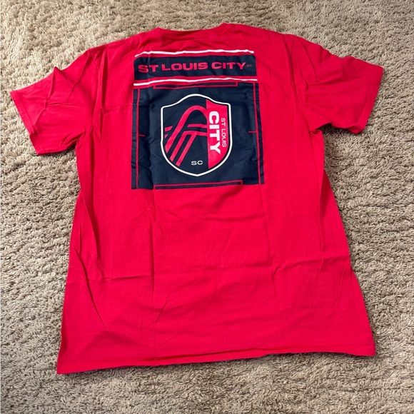 Fanatics Red Saint Louis City Soccer T Shirt Size Large (L) - Picture 2 of 2